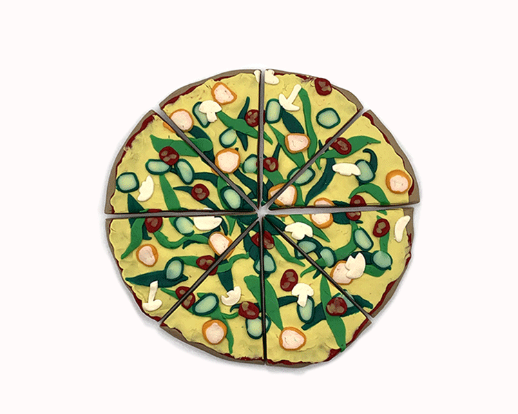Veggie Lover's Pizza Magnet Set