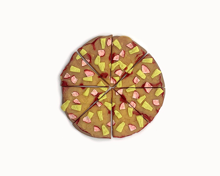 Hawaiian Pizza Magnet Set